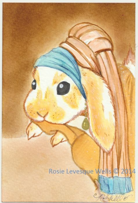Bunny with a Pearl Earring by Rosie Wells